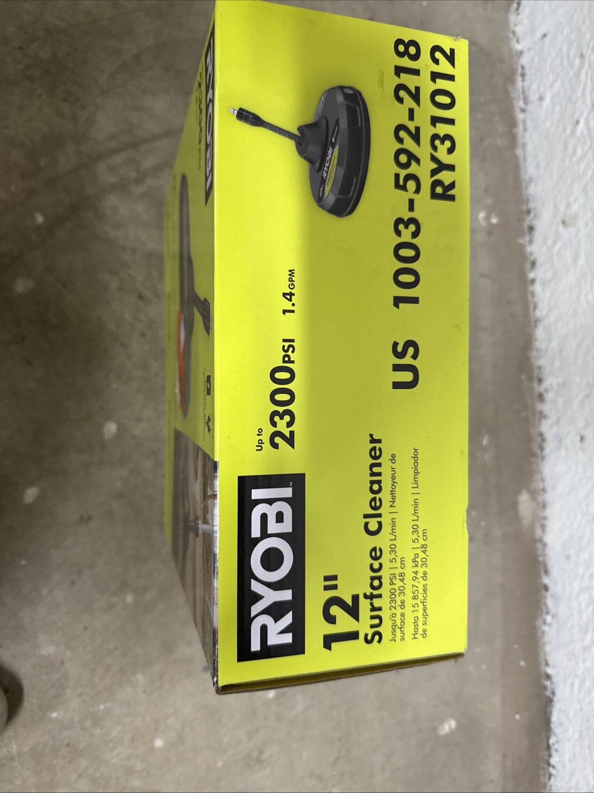 RYOBI 12 in. 2,300 PSI Electric Pressure Washers Surface Cleaner RY31012