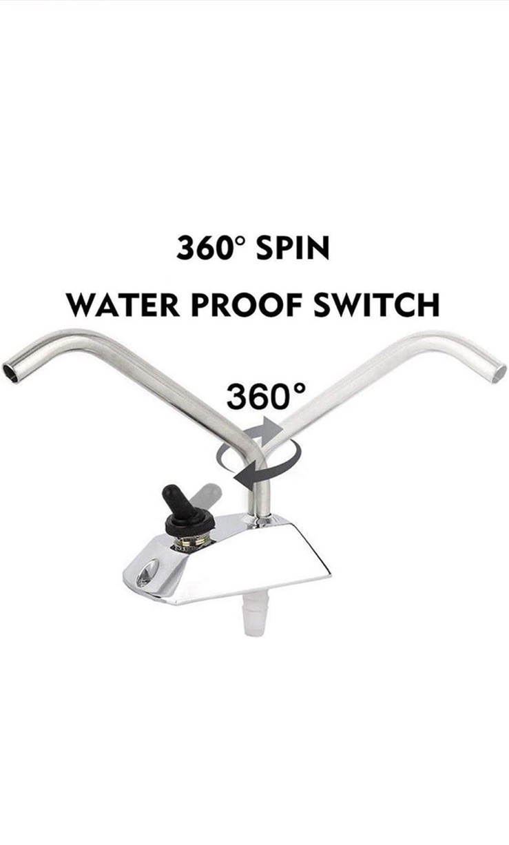 12V RV Water Pump – 35Psi, 1.0GPM with Pressure Switch & 360 Rotatable Faucet…