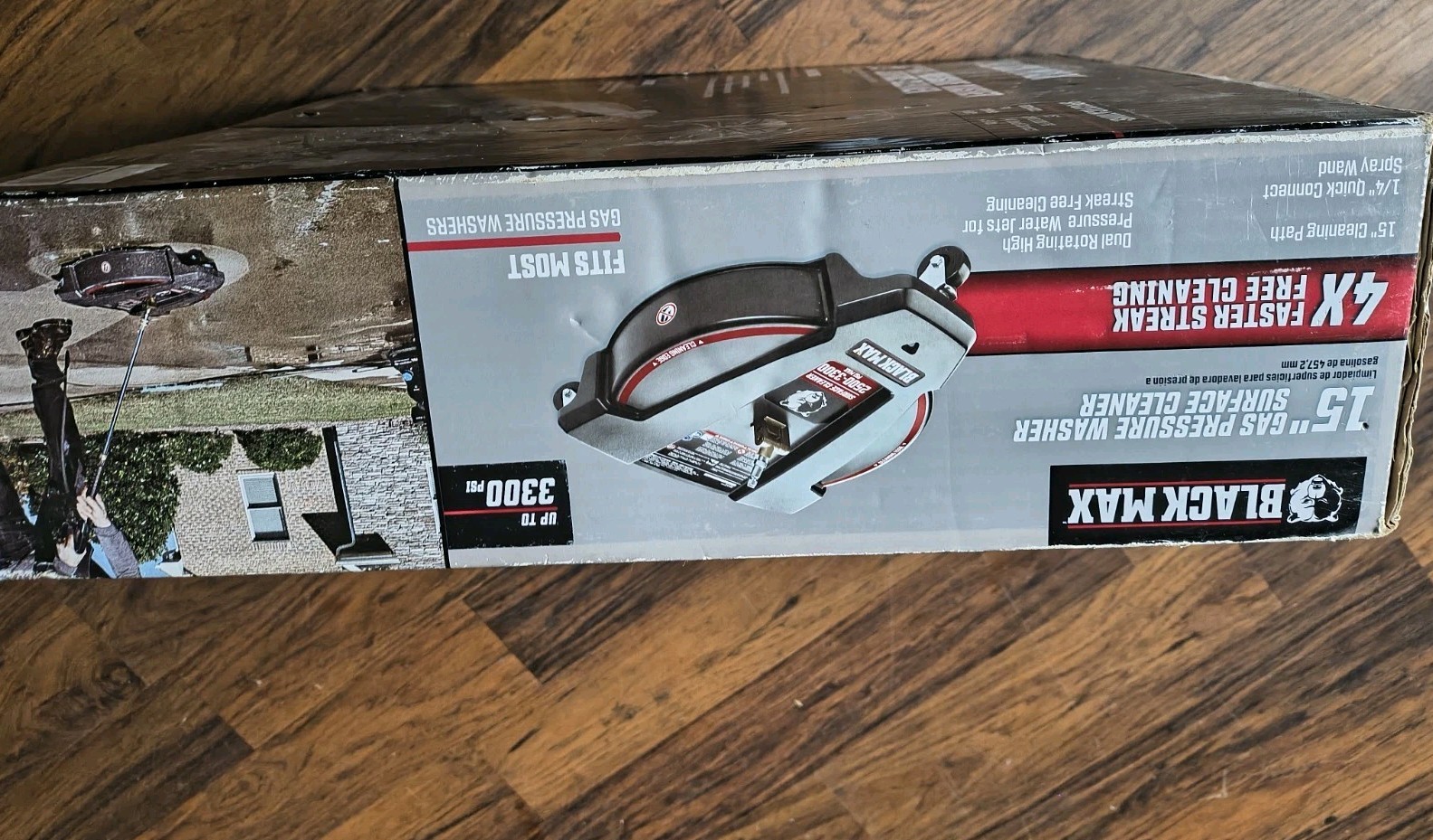 BLACK MAX 15″ Wheeled 3300PSI Surface Cleaner *Sealed*