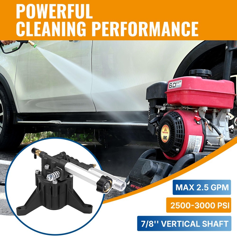 YAMATIC 7/8″ Shaft Vertical Pressure Washer Pump 3100 PSI Replacement Pump