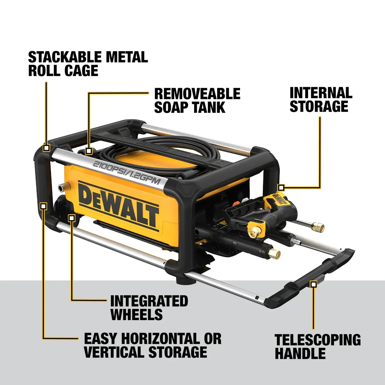 DEWALT 2100 PSI 1.2 Gpm Electric Jobsite Pressure Washer