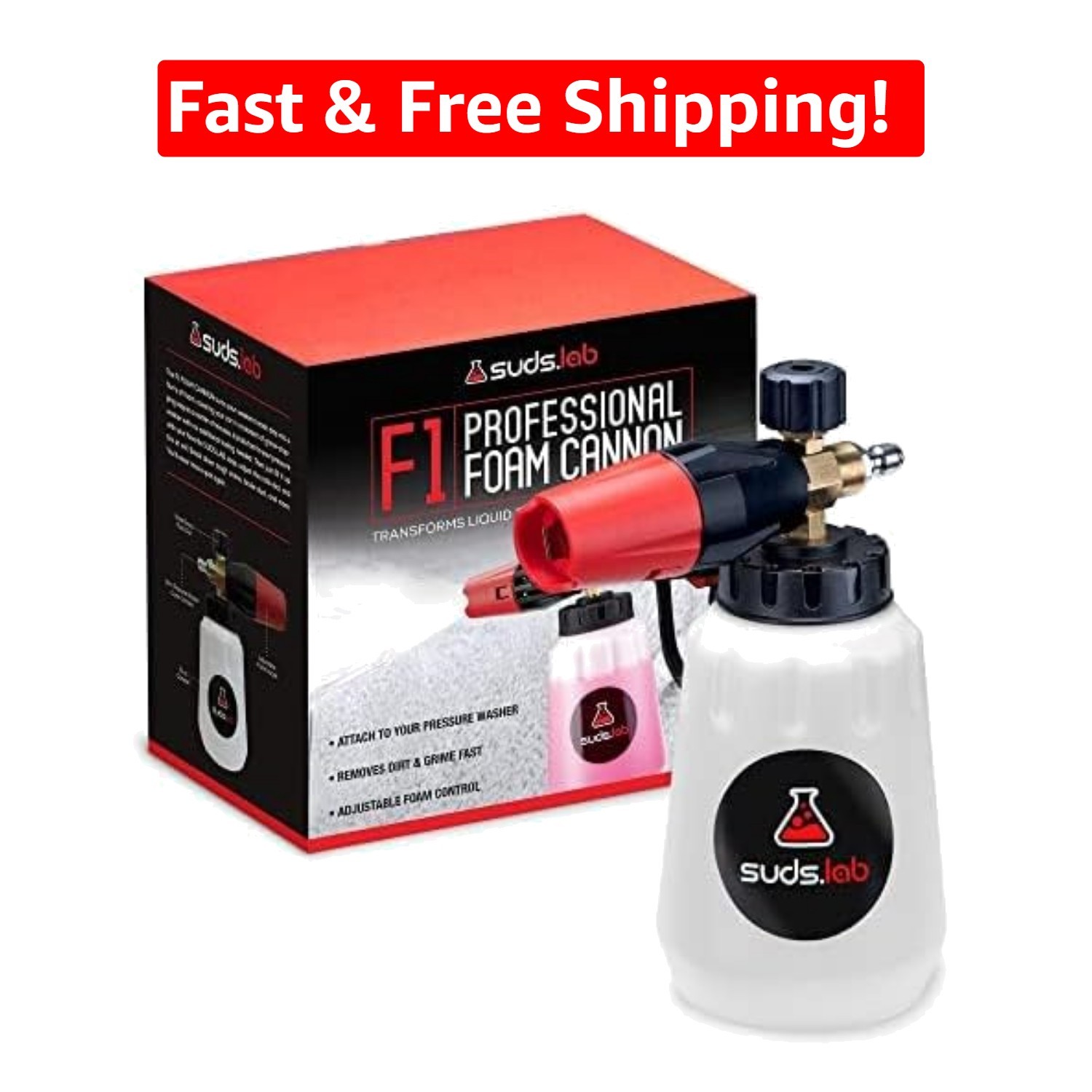 Ultimate Foam Cannon for Car Washing: Suds Lab F1 with Adjustable Nozzle