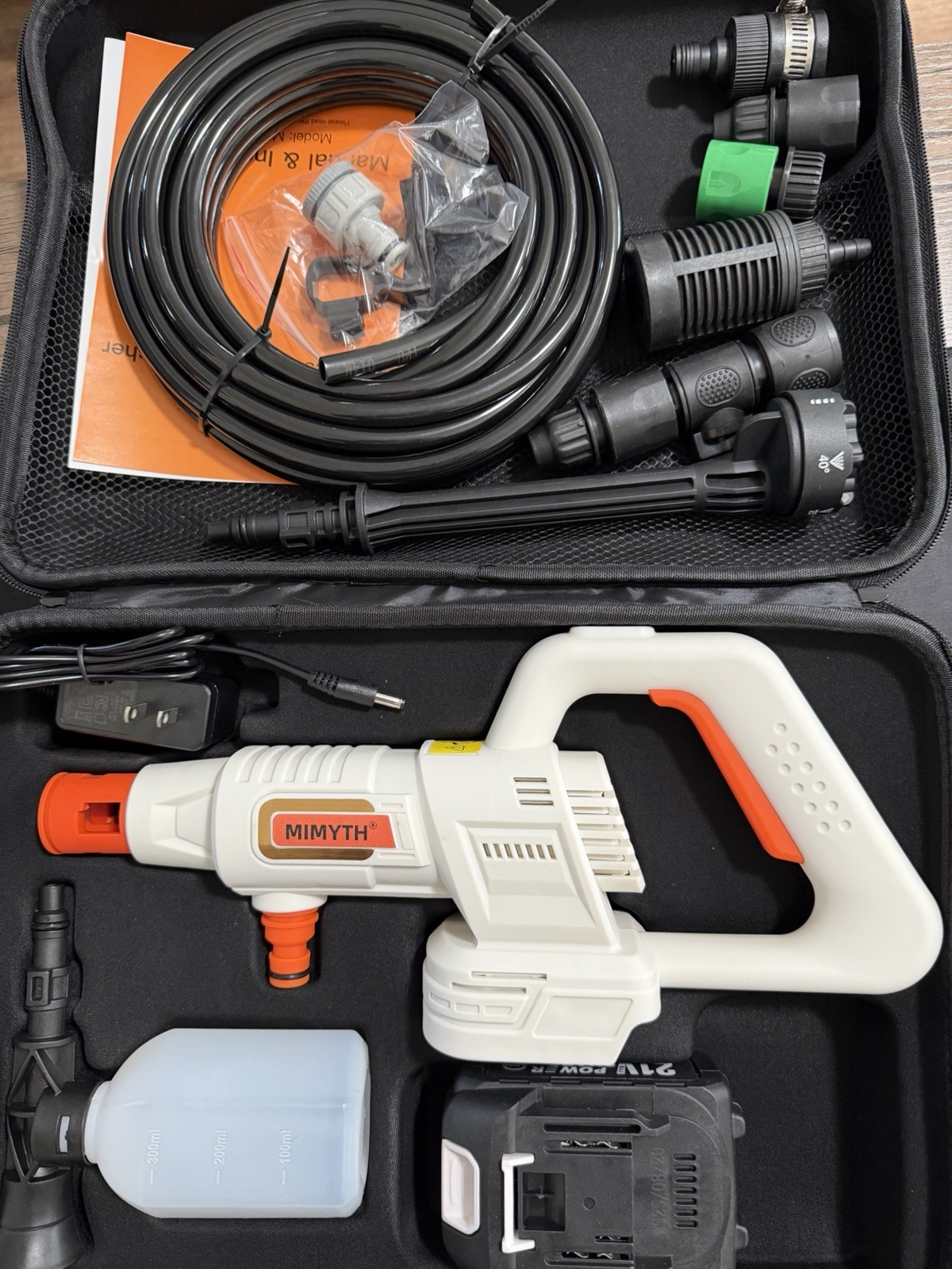 Cordless Pressure Washer Battery Powered; 1200PSI Cordless Power Washer with Bru
