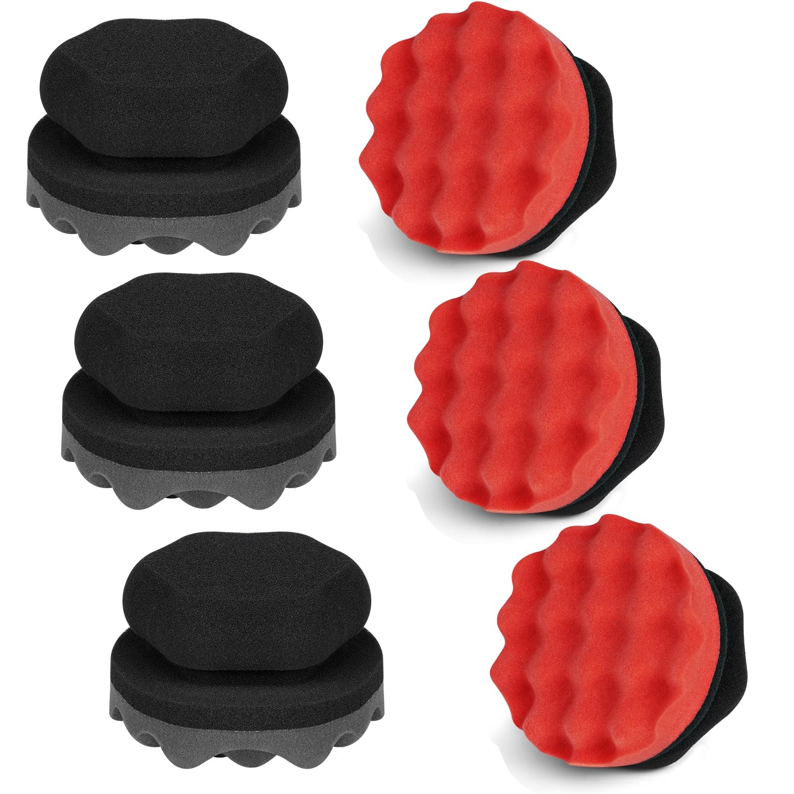 6 Pack Tire Shine Applicator Pads Foam Sponge Tool for Car Detailing