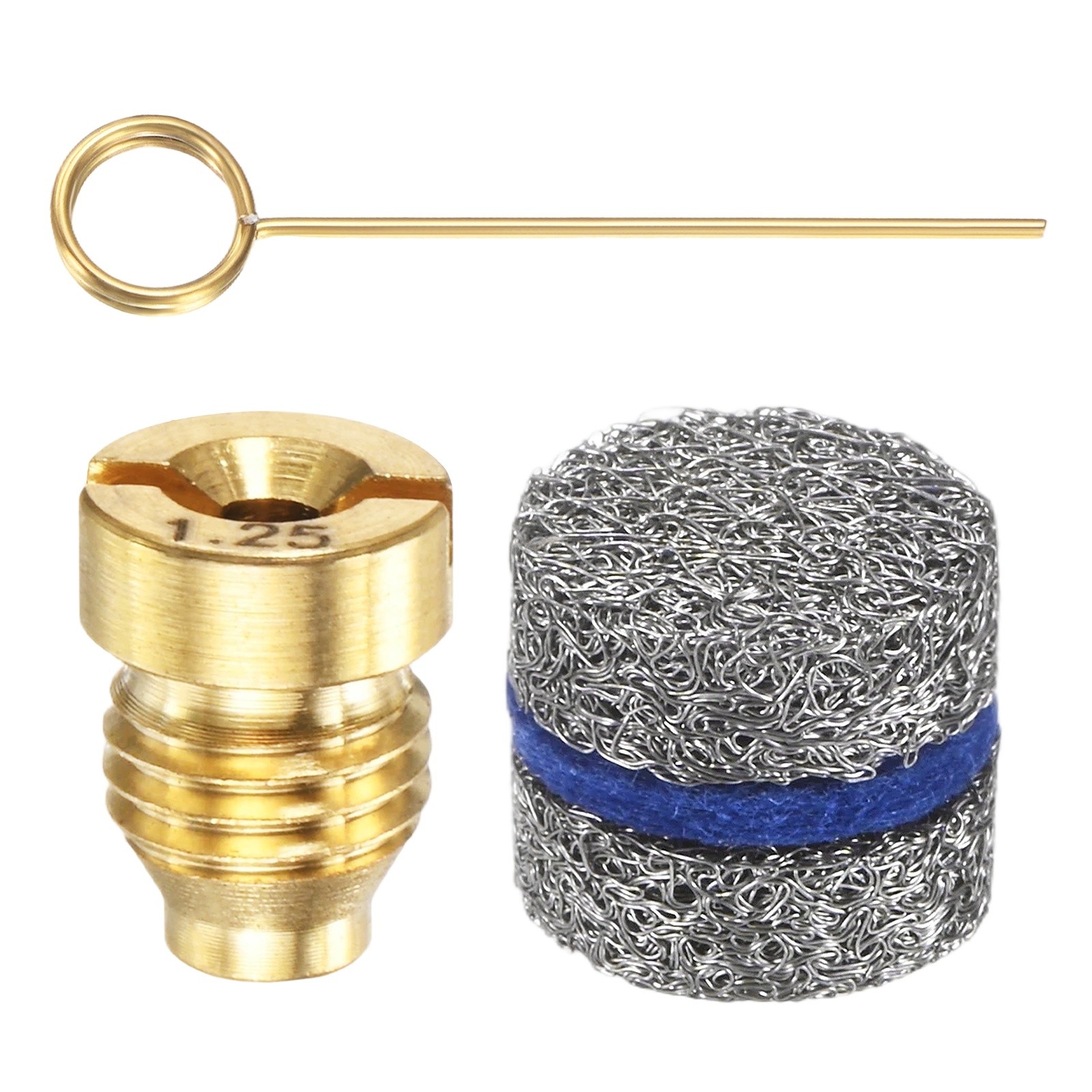 1-Set Copper 1.25mm Orifice Foam Cannon Nozzle and 3 Layer Foam Maker Meshes