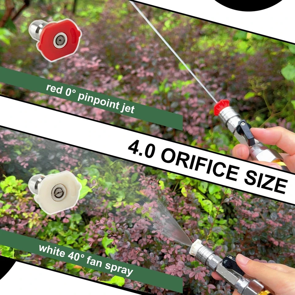 Raincovo Garden Hose Shut Off Valve to Pressure Washer Adapter, 3/4″ GHT to 1/4s