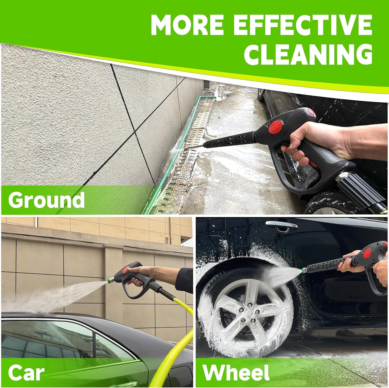5000 PSI Pressure Washer Hose and Gun Kit, 25 FT, M22-14mm, 5 Nozzle Tips