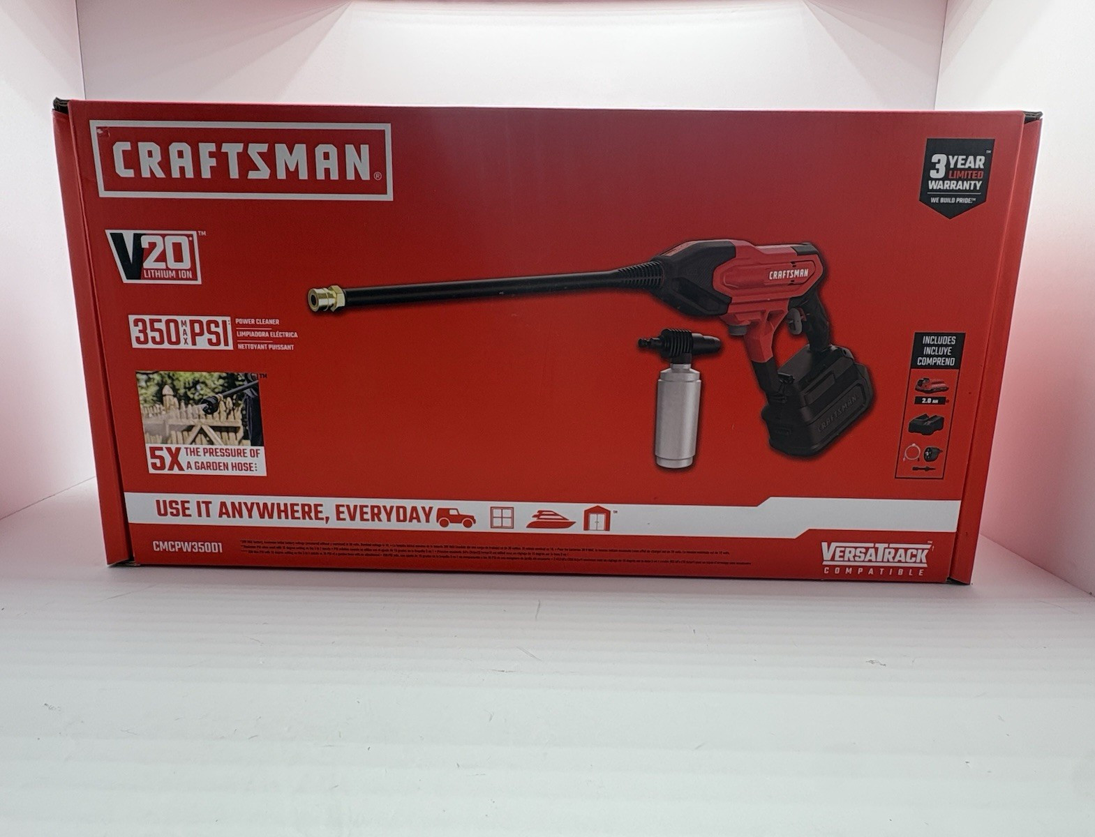 NEW Craftsman V20 20V Max 350 PSI Power Cleaner Kit CMCPW350D1 Sealed