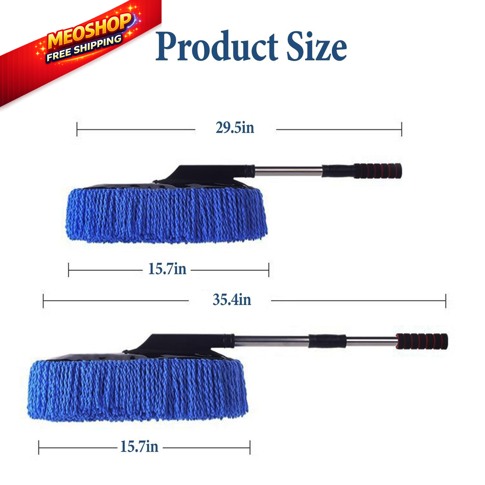 Car Duster Interior, Exterior Mini for Dust Brush with Blue