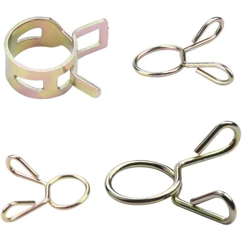 Durable Flexible Fuel Line Hose Set 5 Sizes W/ 40 Clamps Small Engines ATV Mower