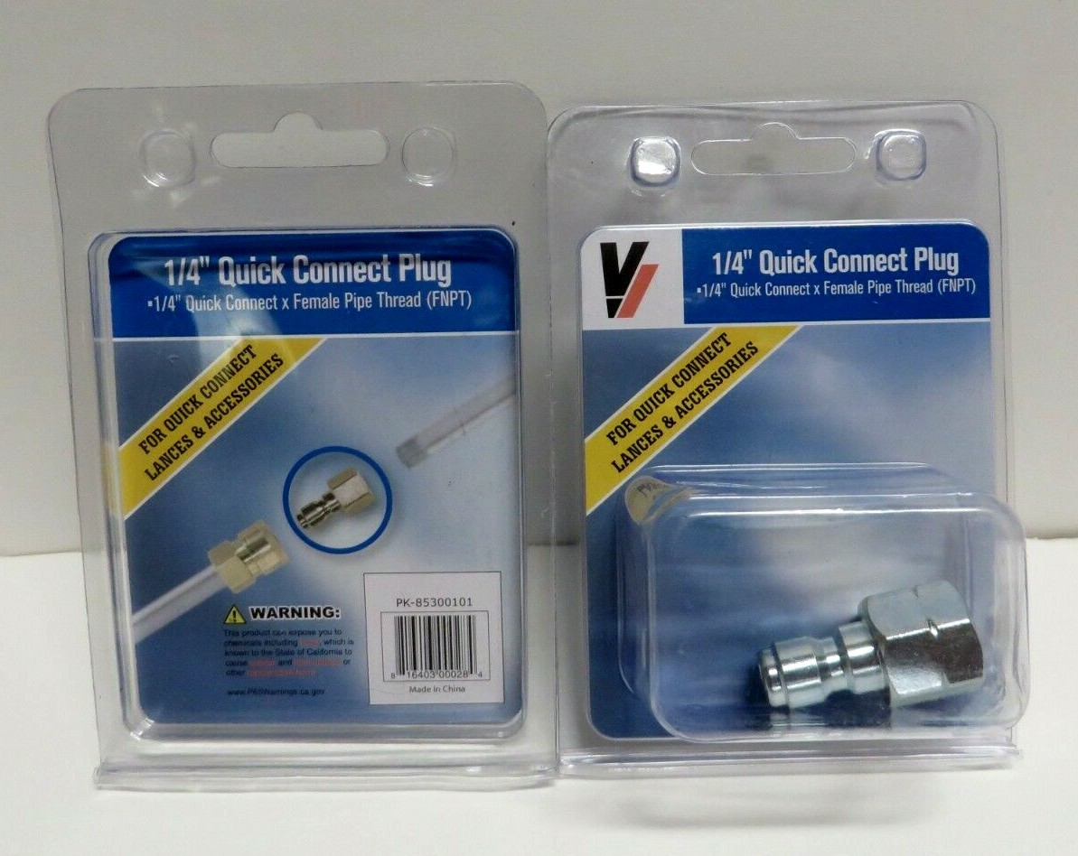 Valley Industries 1/4 In. Quick Connect + Female Plug (FNPT) 2 Packages New