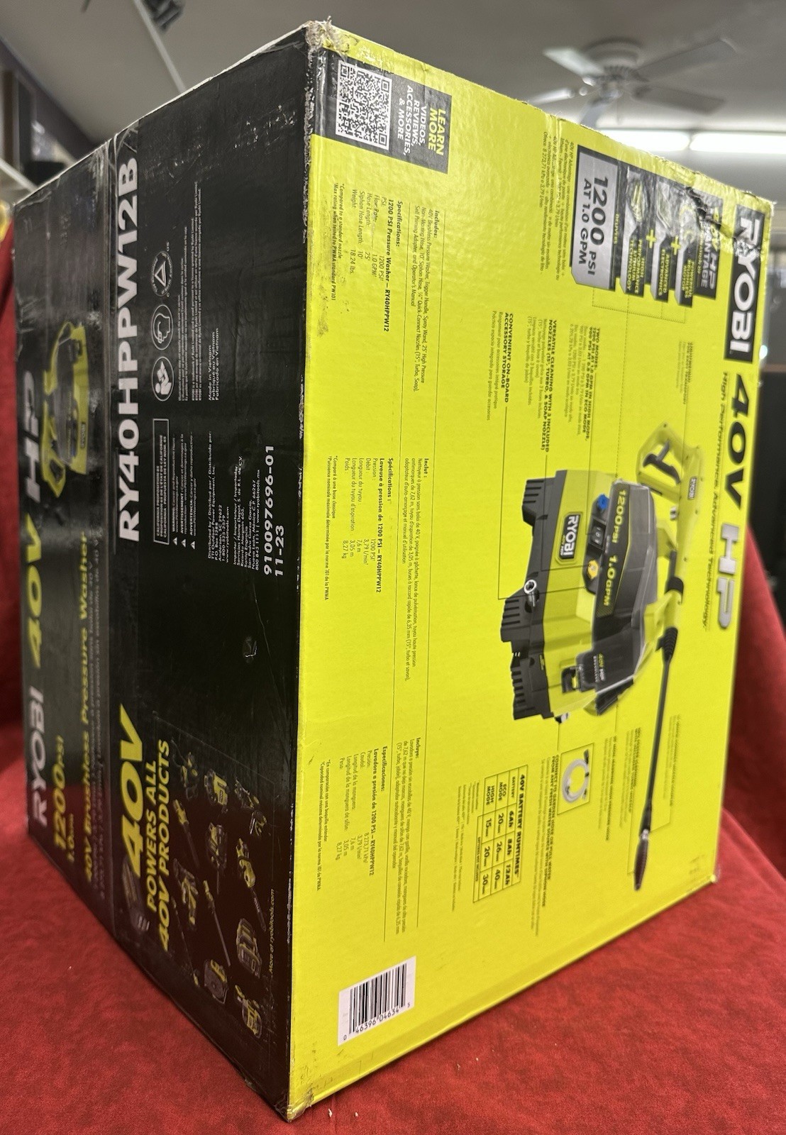 💥BRAND NEW FACTORY SEALED💥RYOBI RY40HPPW12B 40V Brushless PRESSURE WASHER!!!💥