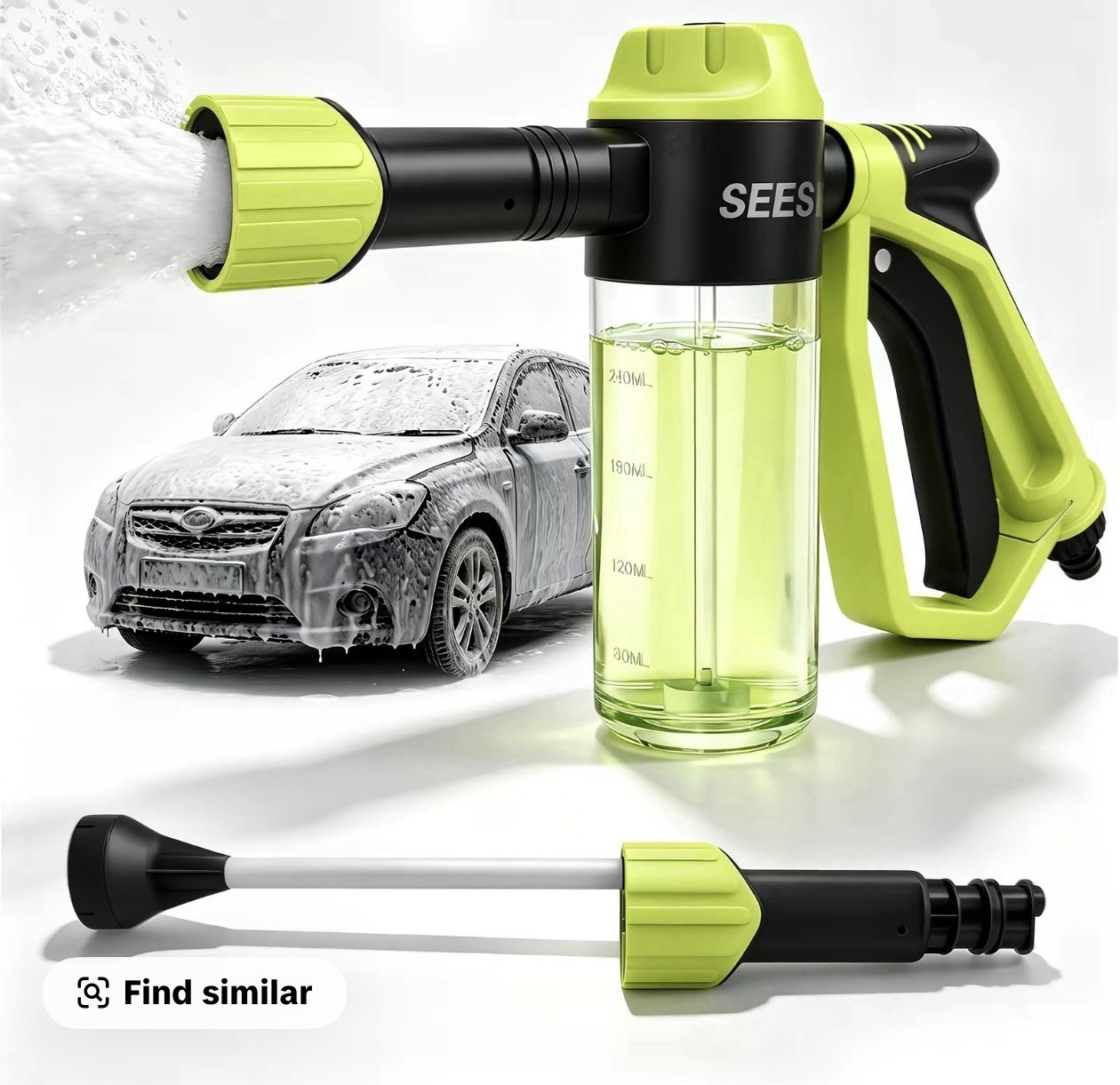 SEESE Car Wash Foam Gun for Garden Hose, Foam Cannon Car Wash Kit