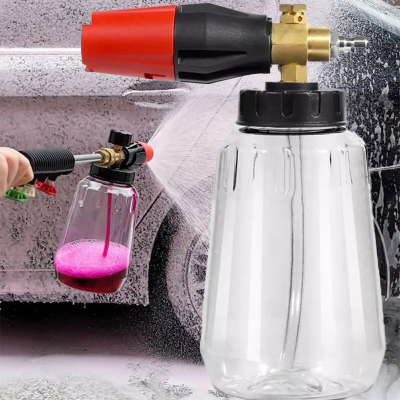 1/4″ Snow Foam Cannon Gun Car Wash Soap Lance Sprayer Pressure Washer Bottle