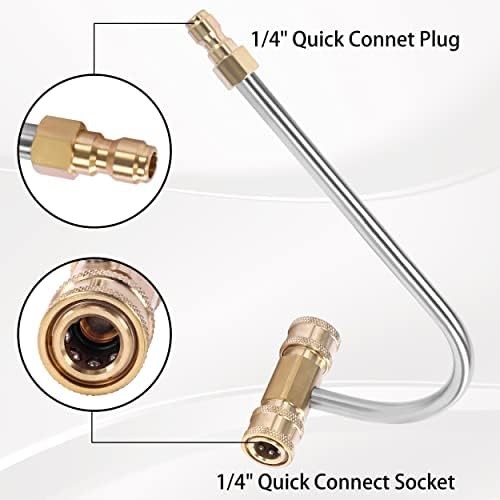 FIXFANS Pressure Washer Gutter Cleaner Attachment, 4000 PSI, Gutter Cleaning for