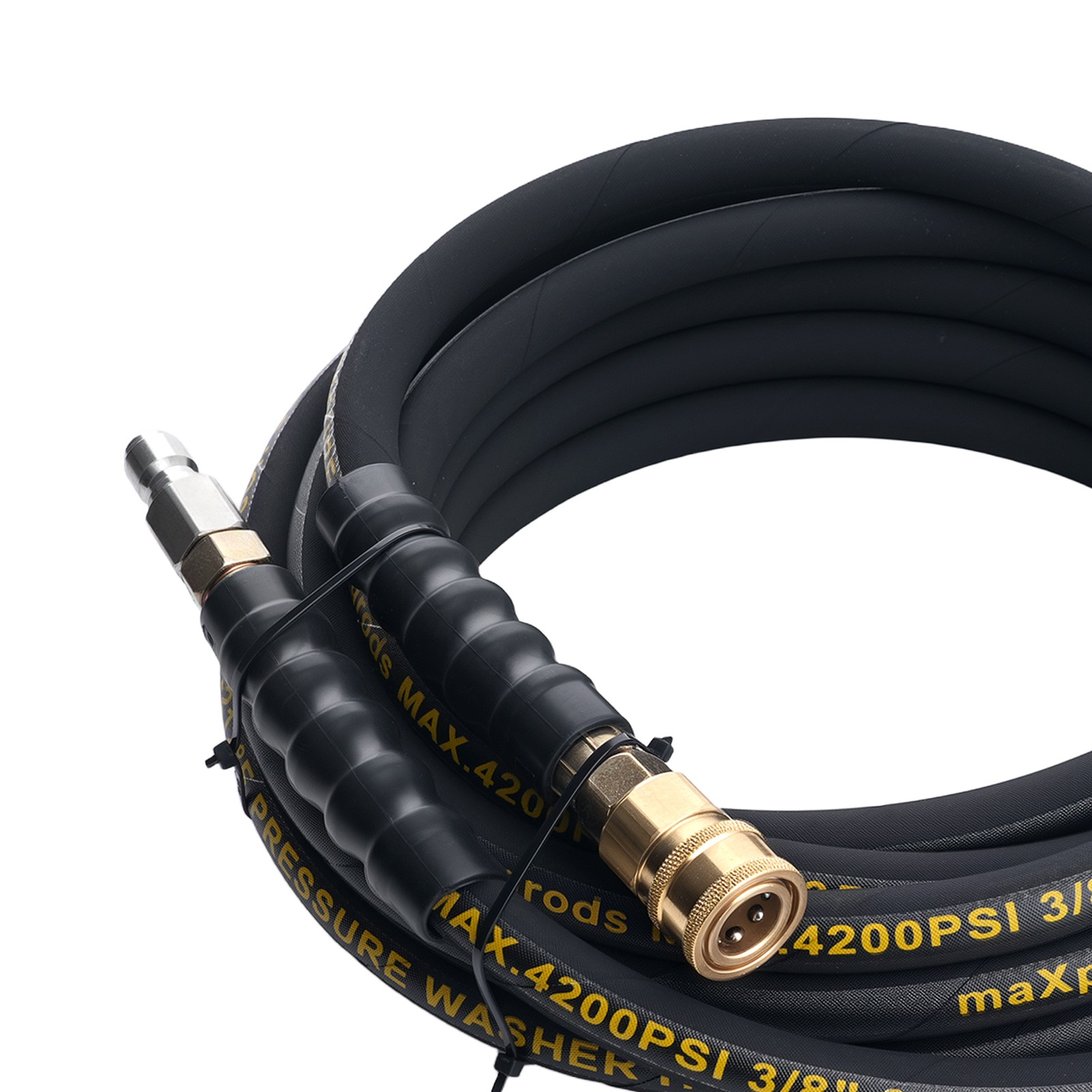 25ft Pressure Washer Hose 3/8″ 4200PSI w/ M22-14mm to 3/8″ Quick Connect Coupler