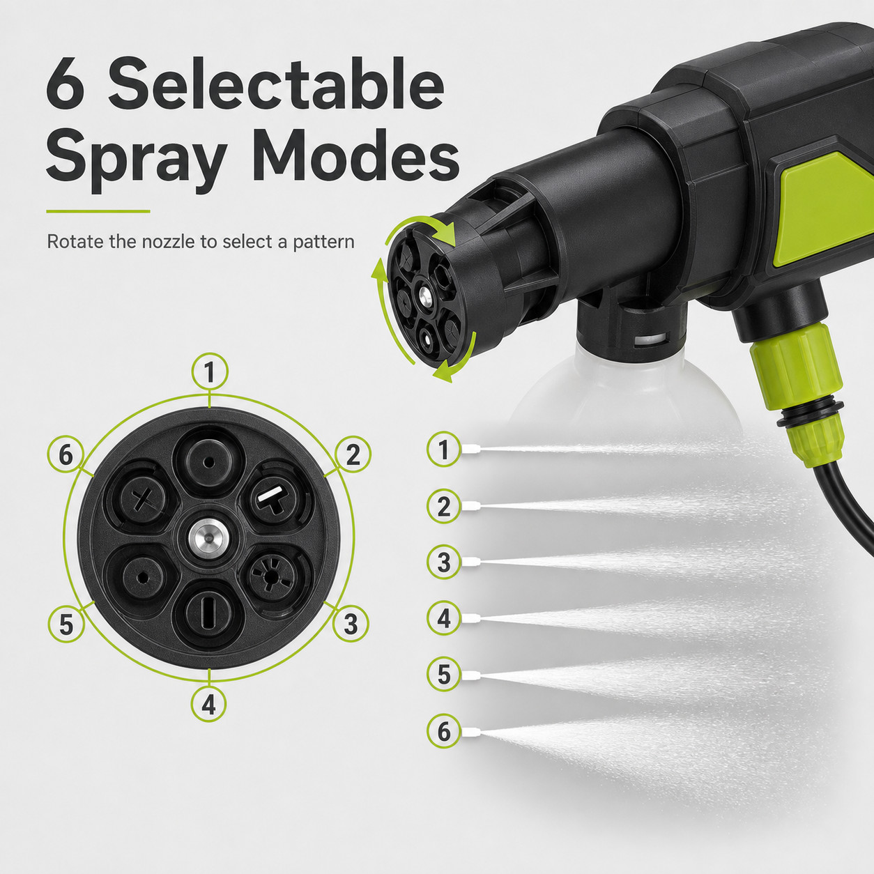 21V Cordless Pressure Washer Portable Power Cleaner Car Wash w/ Battery & Case