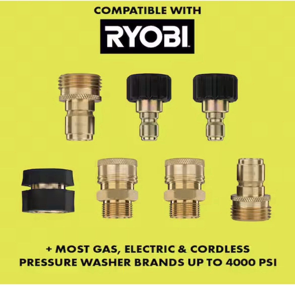 RYOBI 7-Pc Quick-Connect Kit for Washers up to 4000 PSI(MISSING ONE PIECE)