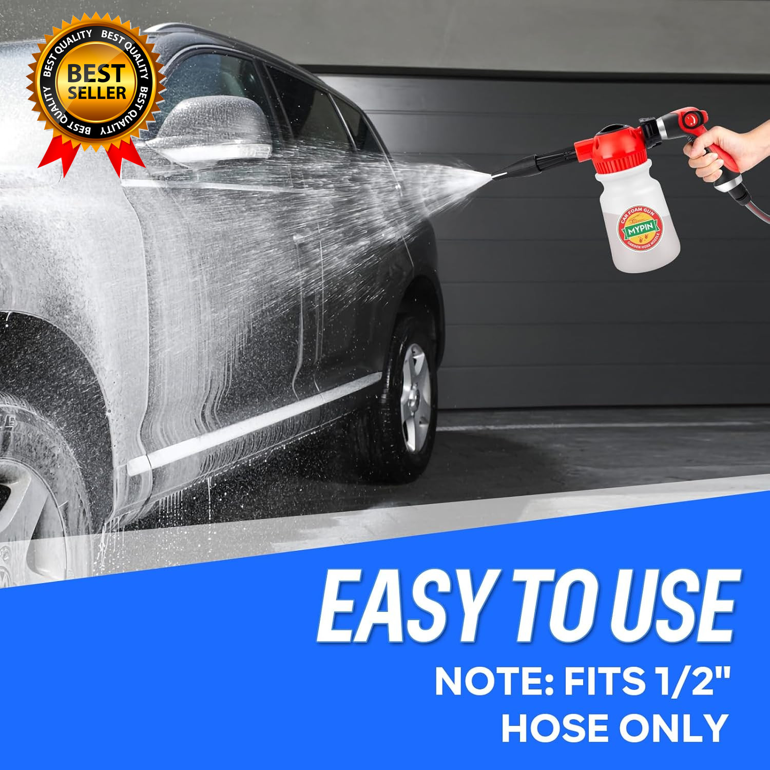 New Rotary Dial 16 in 1 Car Wash Foam Foam Cannon Adjustable Hose Wash Sprayer
