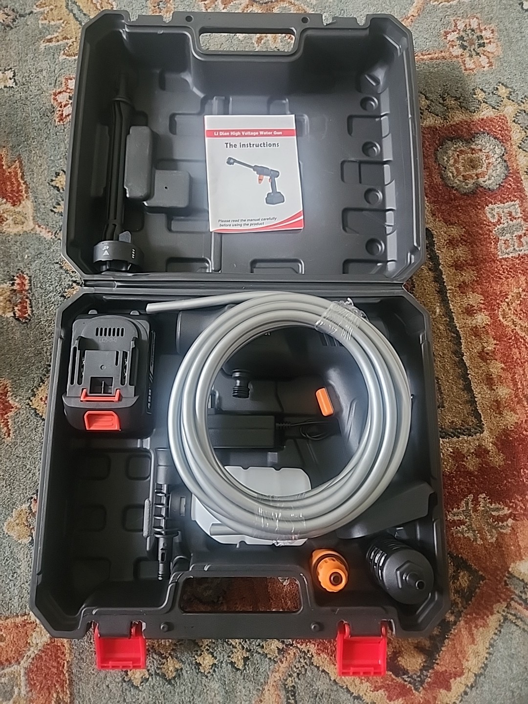 Muzisst Cordless Pressure Washer, 21V Portable Power Washer with 6-in-1 Nozzle,