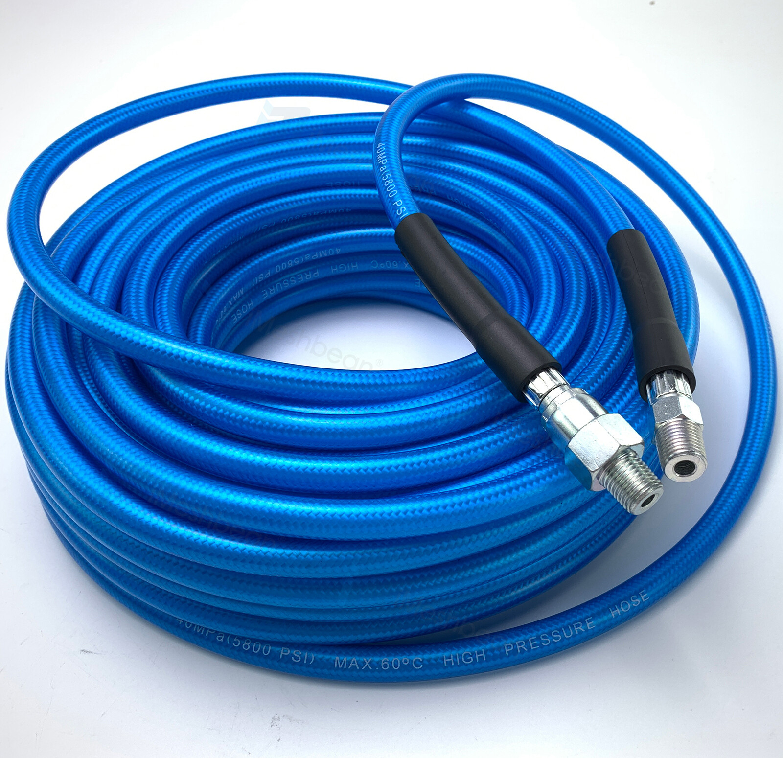 200FT Sewer Jetter Nozzles Kit Drain Cleaning Hose Pressure Washer Male 1/4″ NPT