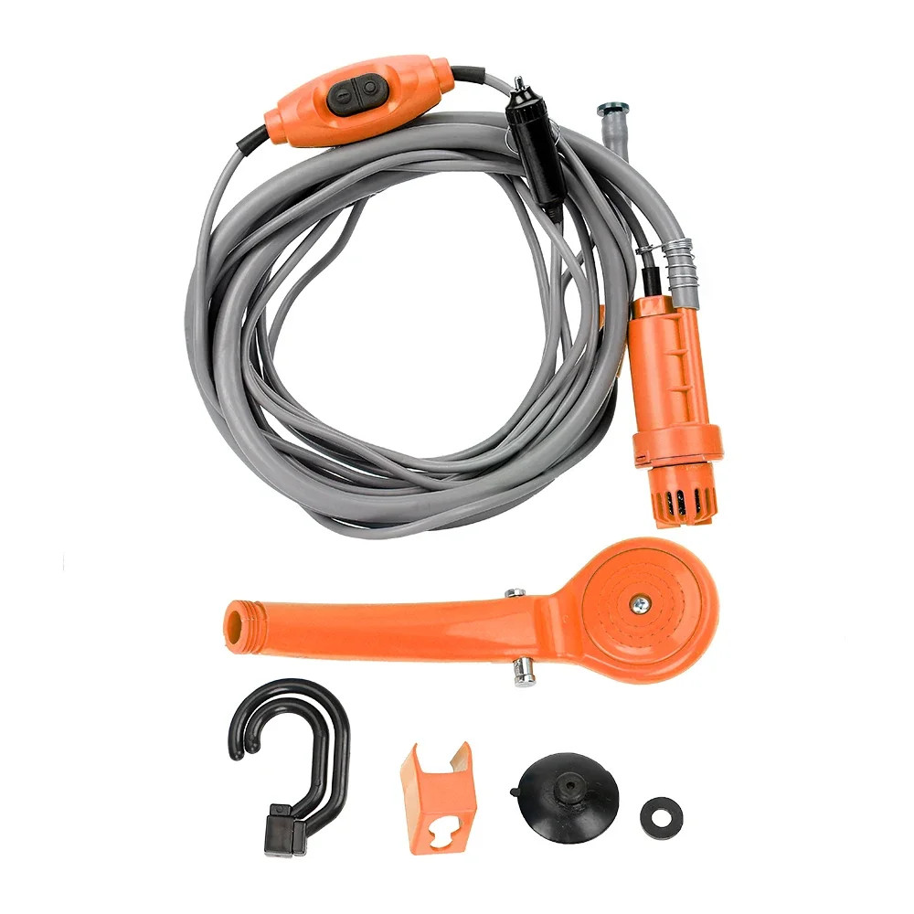 12V Portable Car Wash Pump High Pressure Electric Washer Gun for Outdoor Camping