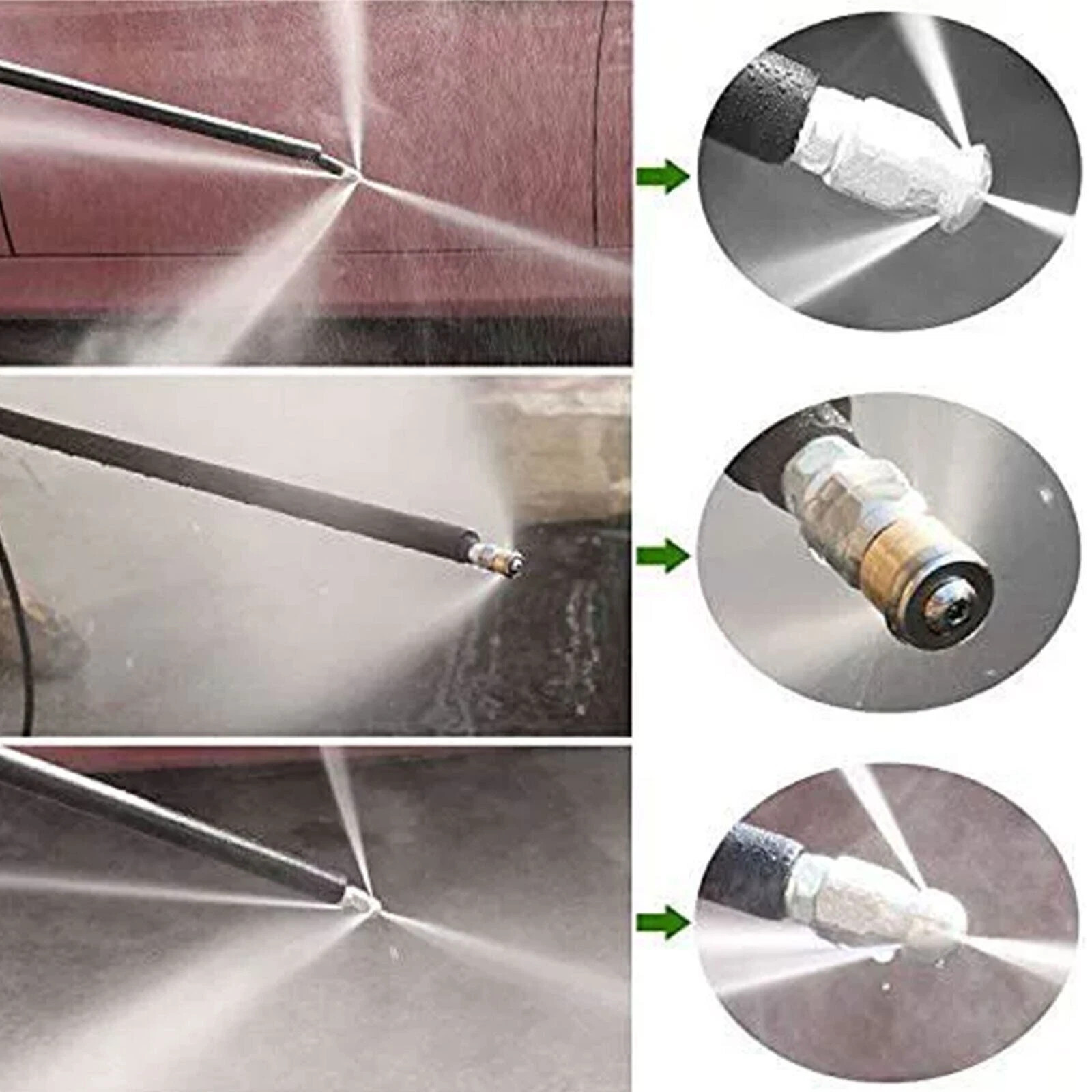 100FT Sewer Jetter Nozzles Kit 4000PSI Drain Cleaning Hose for Pressure Washer