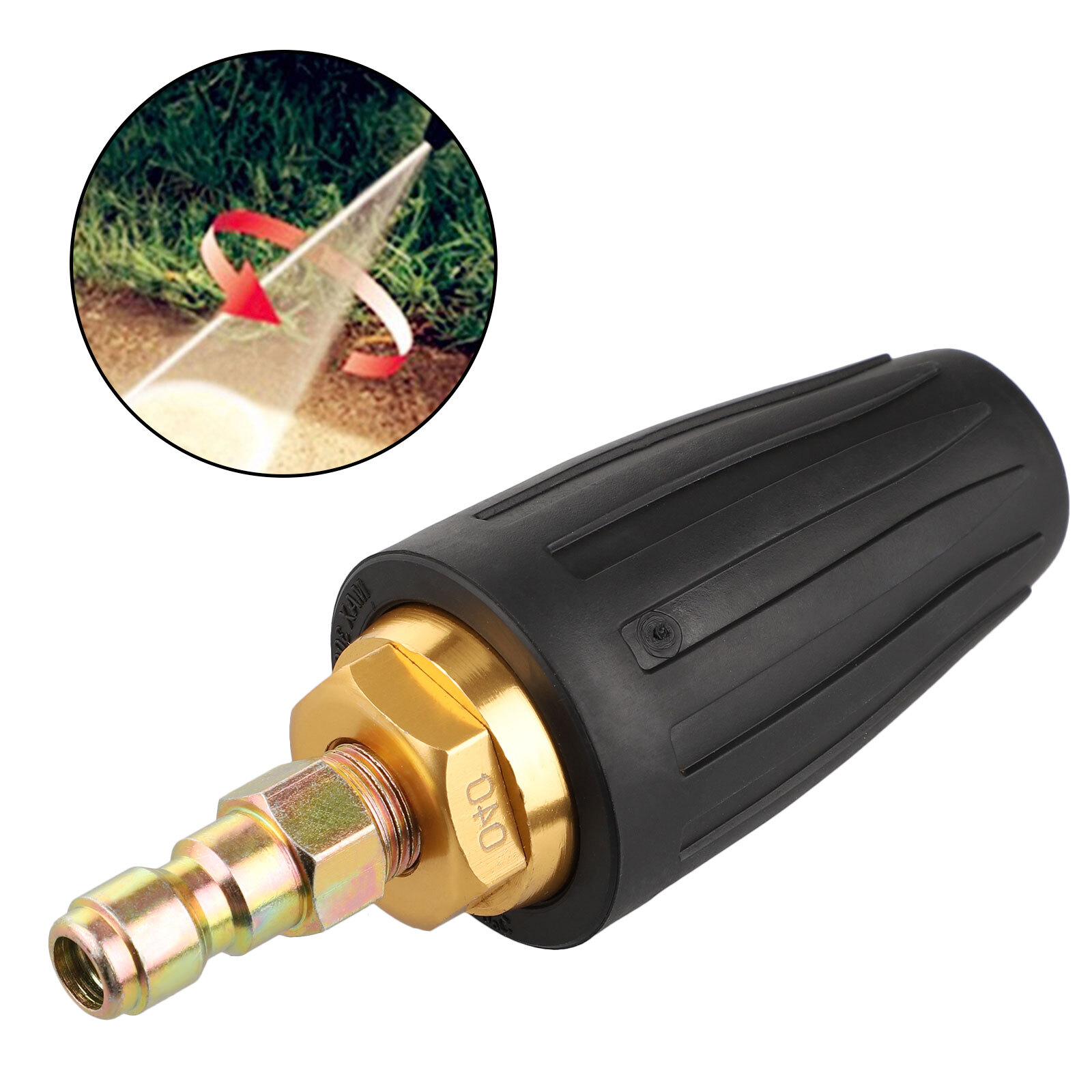 1/4″ High Pressure Washer Rotating Turbo Nozzle Spray Tip 4.0 GPM 3000 PSI Quick