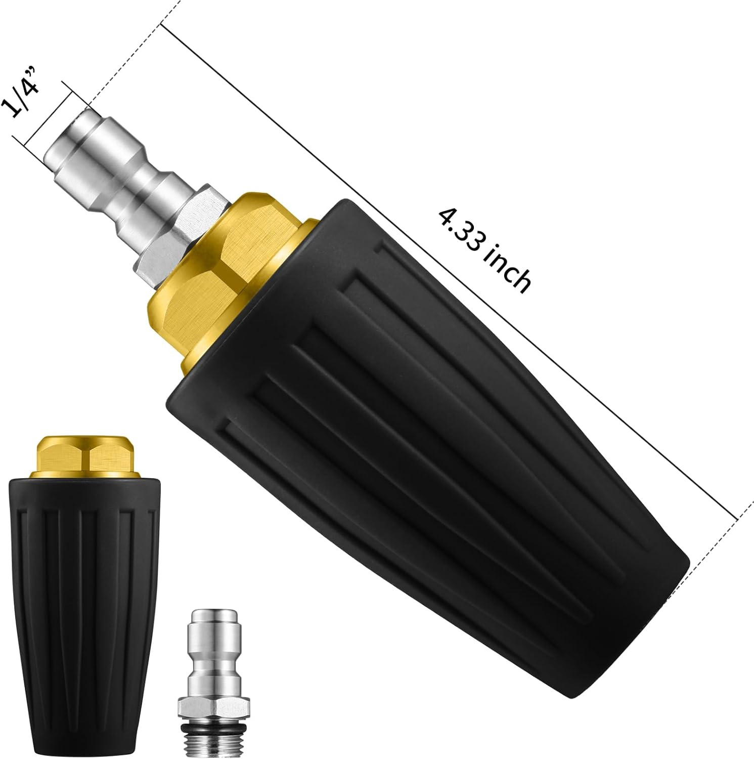4000 PSI Turbo Nozzle Pressure Washer Tips Kit, 1/4″ Quick Connect, 7 Nozzles (0