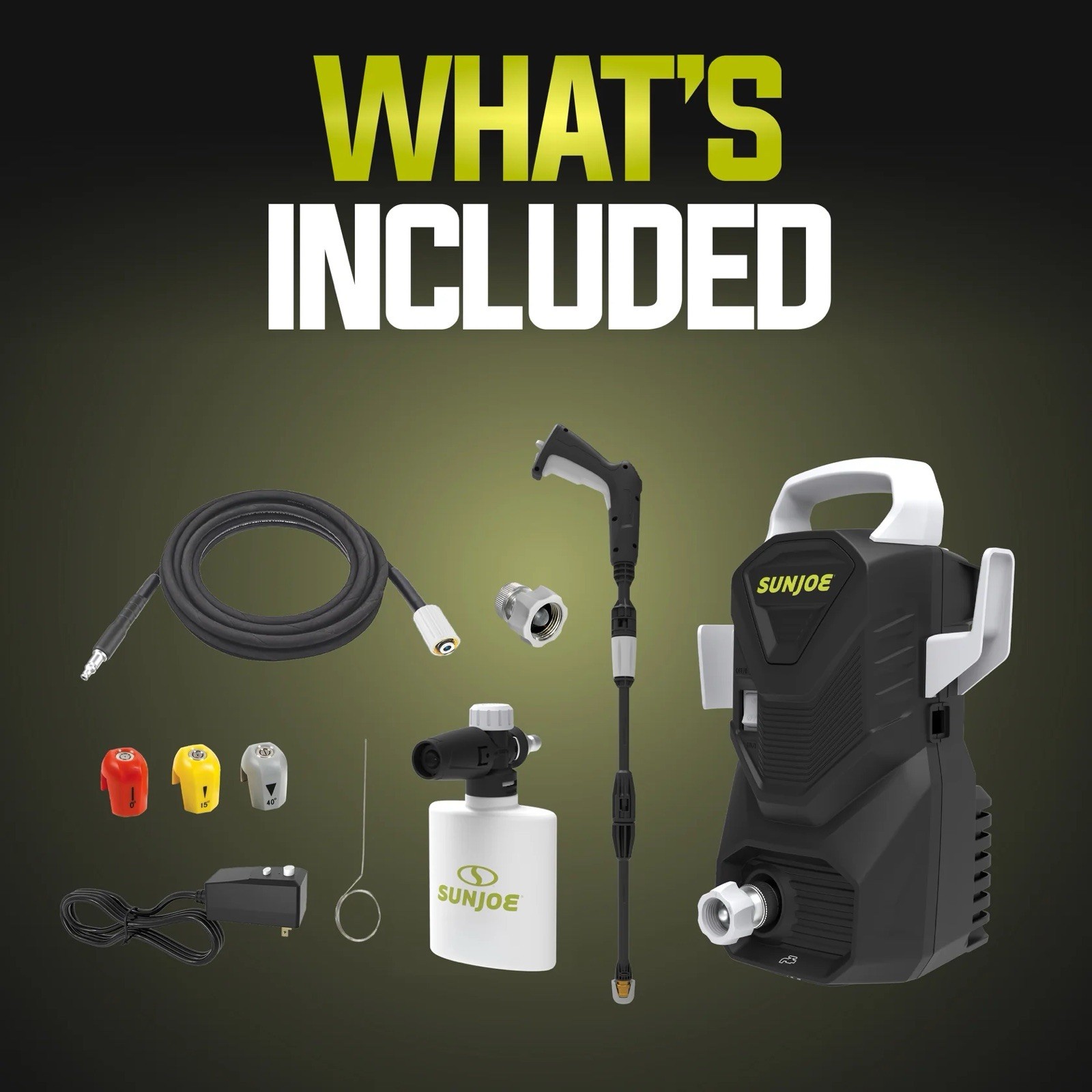 SUN JOE SPX15000-Q 1500 PSI PRESSURE WASHER 13-AMP FOAM CANNON – Scratch & Dent