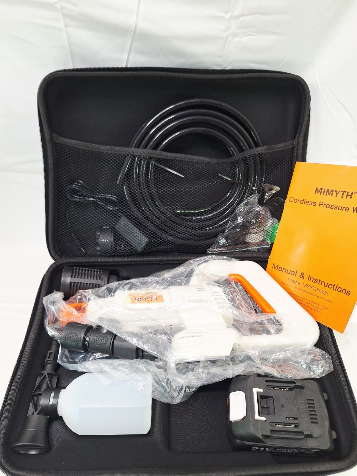 Cordless Pressure Washer Battery Powered; 1200PSI Brushless Motor 6-in-1 Nozzle