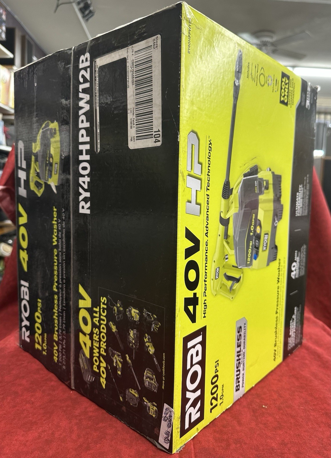 💥BRAND NEW FACTORY SEALED💥RYOBI RY40HPPW12B 40V Brushless PRESSURE WASHER!!!💥