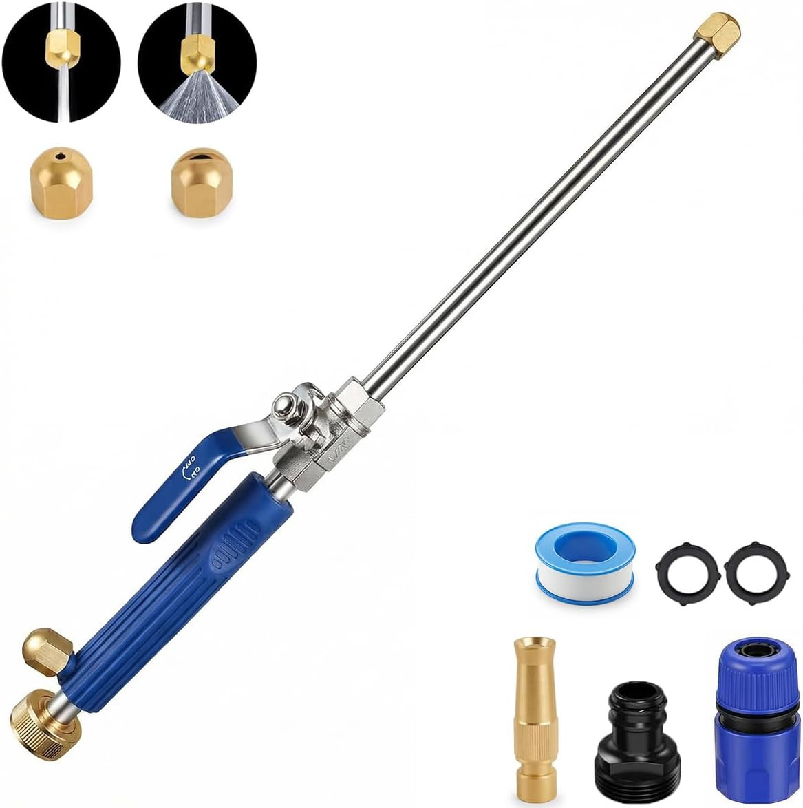 Hydro Jet High Pressure Power Washer – Magic Power Washer Extendable Wand, Flexi