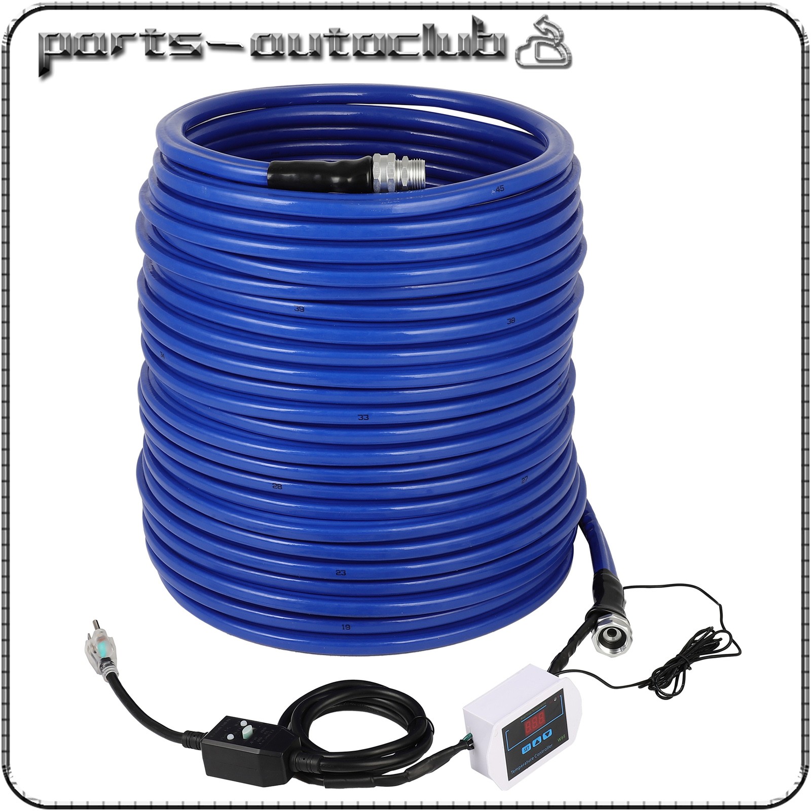 100FT Heated Water Hose For 45 ℉ Antifreeze Upgraded W/ Digital Display
