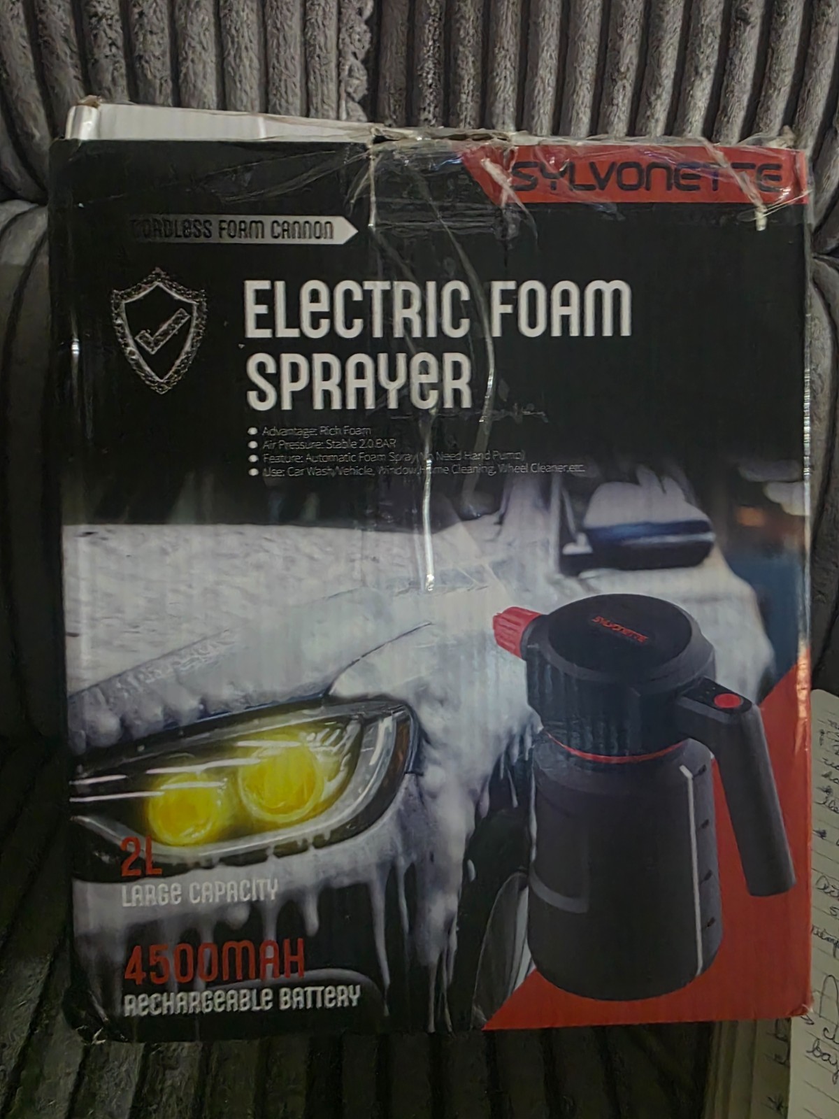 Electric Foam Sprayer 2L Car Wash USB Rechargeable Battery 120PSI Cordless New
