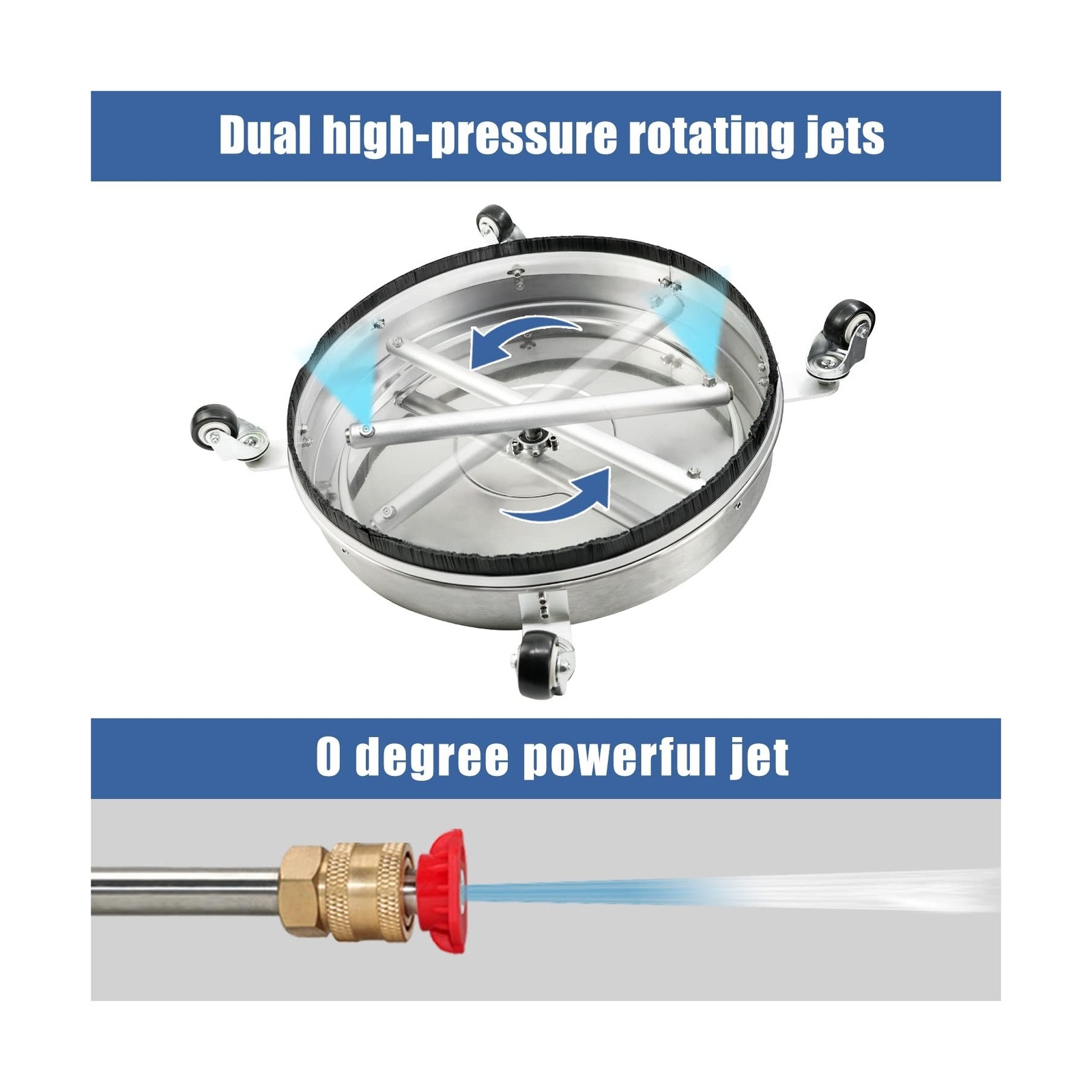 JANZ 20” Surface Cleaner and 24 FT Telescoping Wand Pro