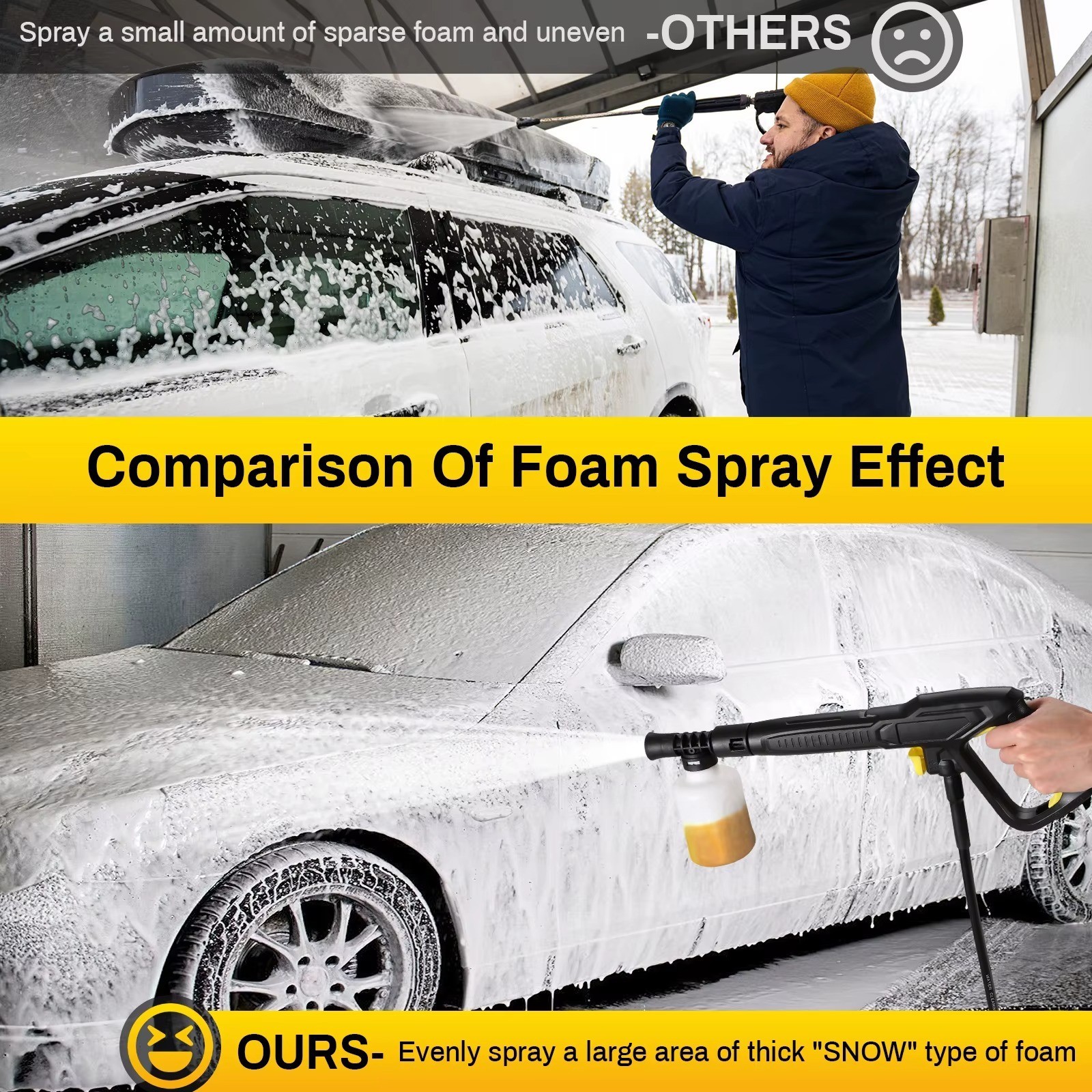 Cordless High Pressure Washer 1500W 120Bar Portable Car Wash Gun