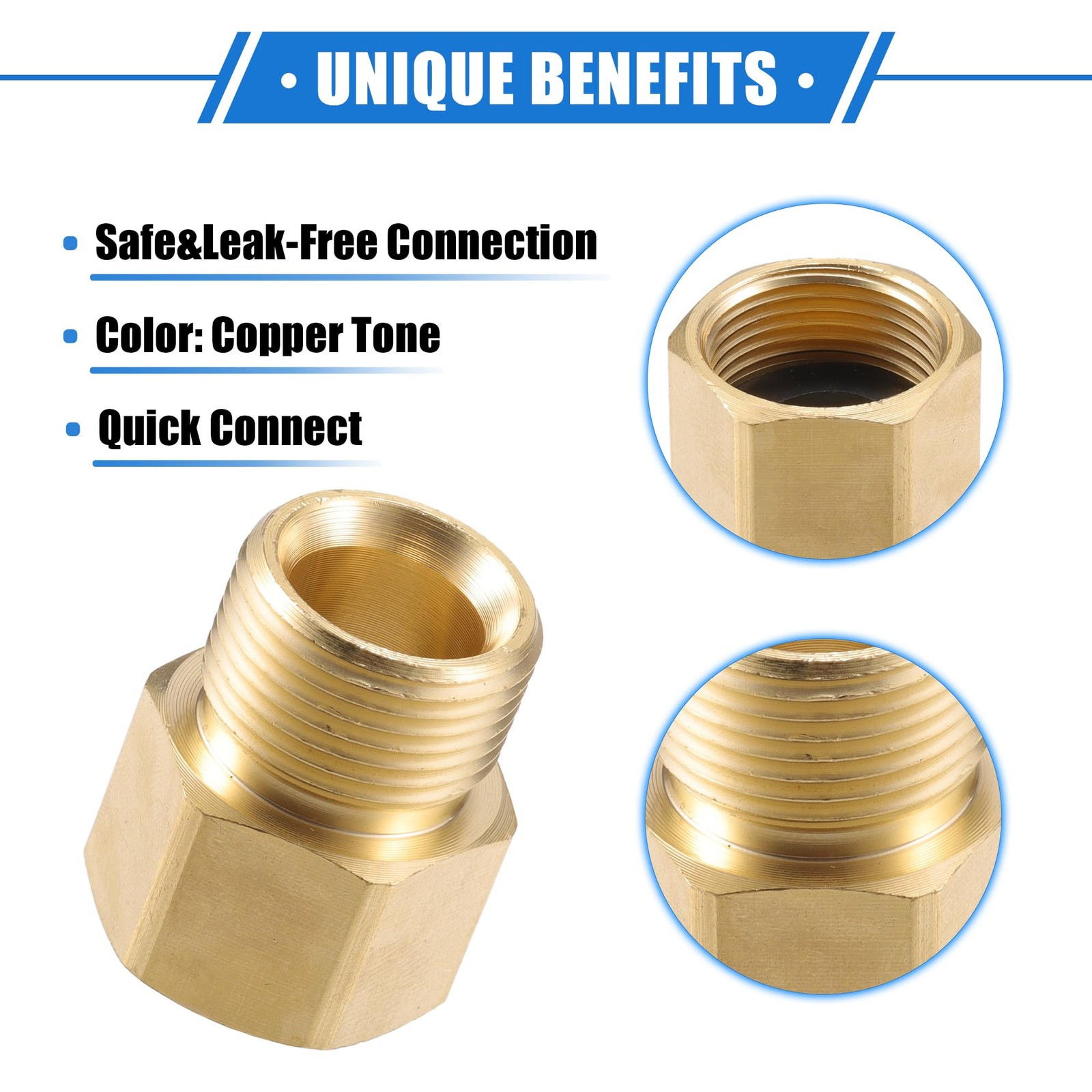 Pressure Washer Connector, M22x1.5 Female Adapter Brass Screw Hose Connector …
