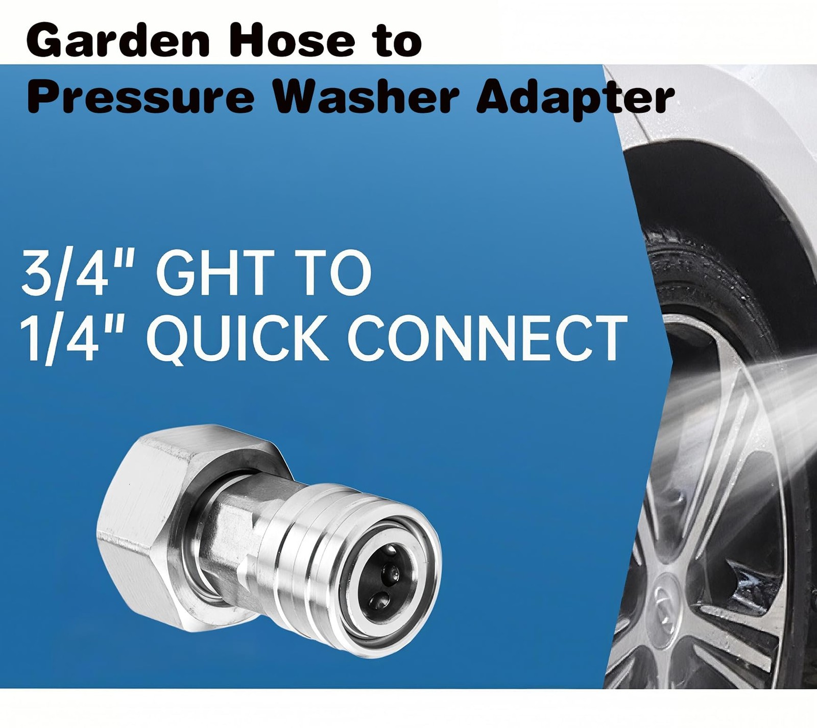 Garden Hose to Pressure Washer Adapter,Pressure Washer Spray Nozzle Tip Set w…
