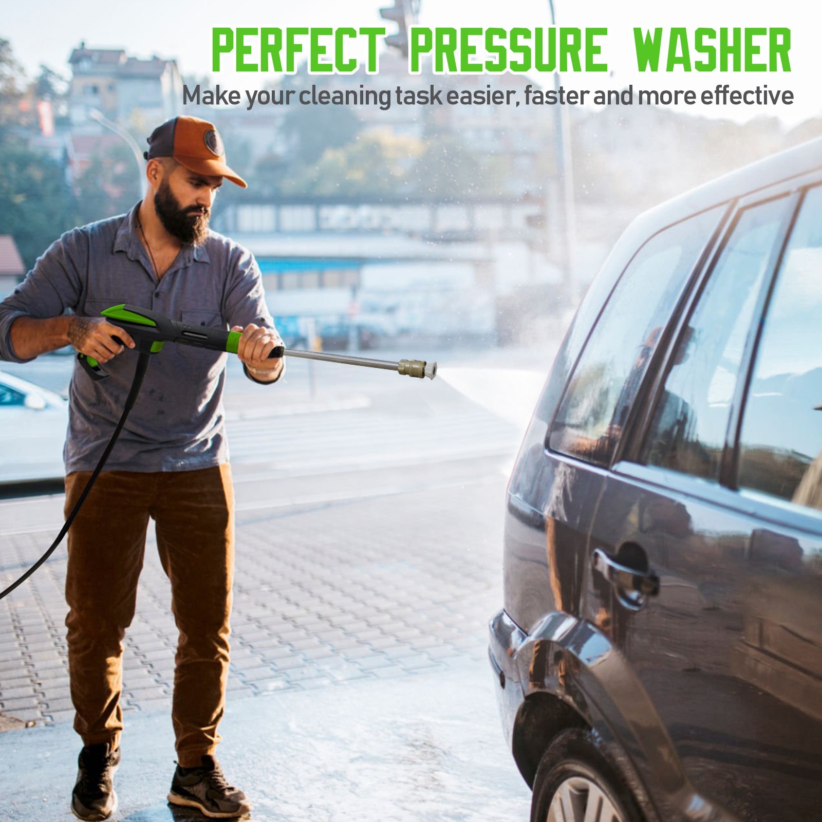Pressure Washer 4500PSI 3.9GPM Adj-15-Level Touch Screen,car,home,yard,deck,RV