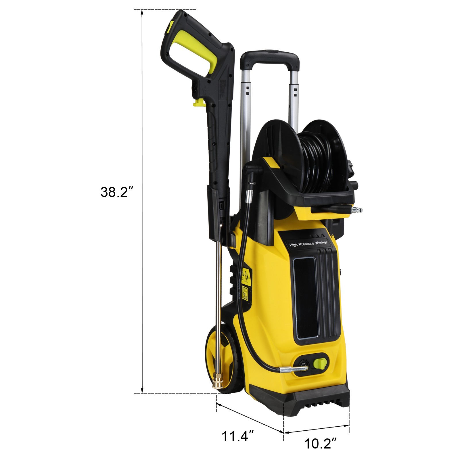 Electric Pressure Washer 3800PSI 2.6 GPM Electric High Power Washer With Wheels