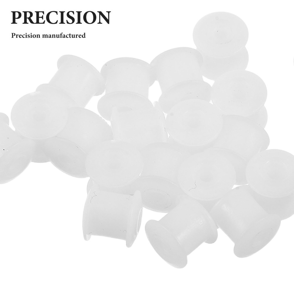 20Pcs Plastic Tape Deck Pinch Roller Core for Recorder Low Noise White