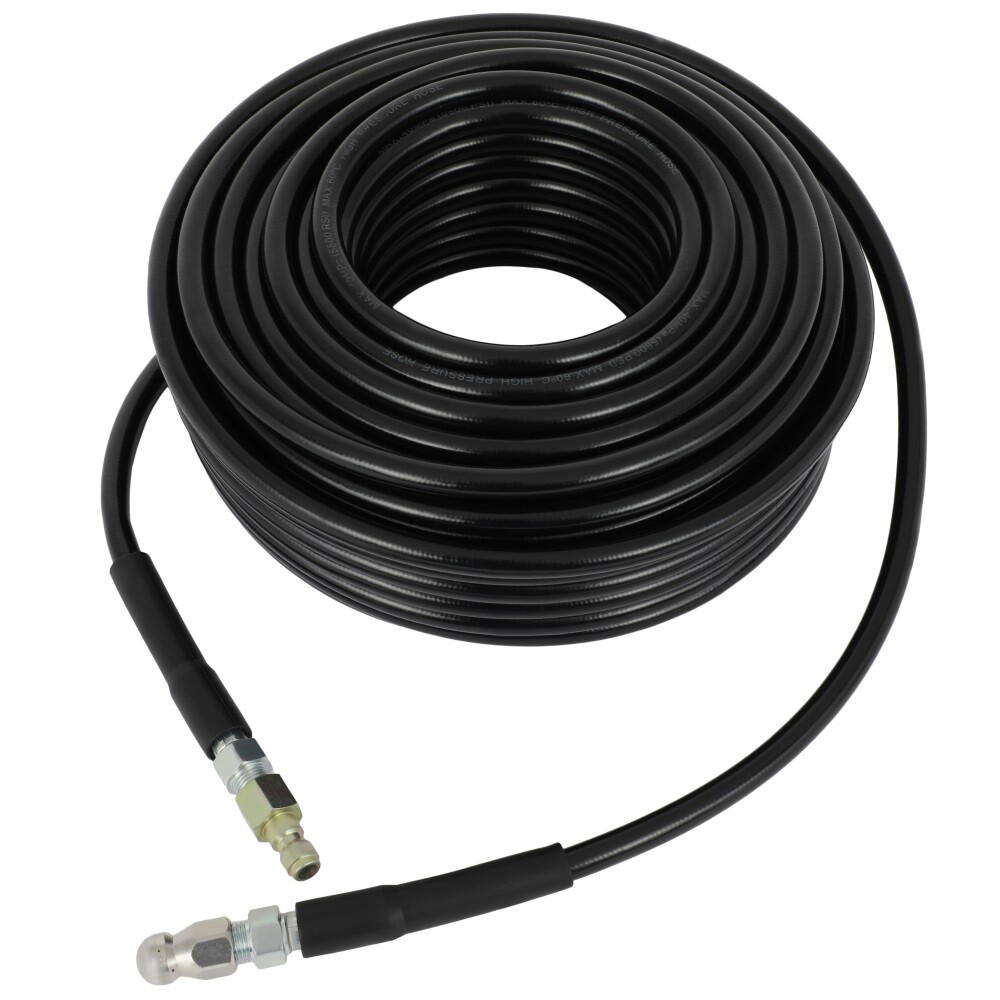 Sewer Jetter Nozzles Kit For Pressure Washer 100FT 1/4″M-NPT Drain Cleaning Hose