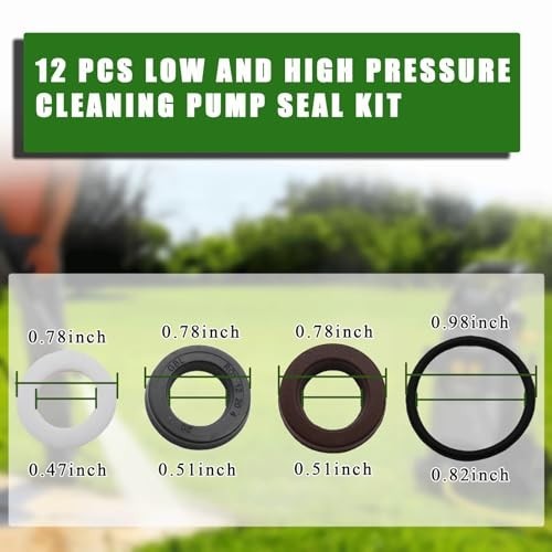 12 Pcs Pressure Washer Pump Seal Kit for Low/High Pressure Cleaning – Fits AAA 5
