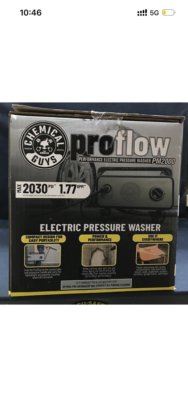 Chemical Guys ProFlow PM2000 2030 PSI 1.77 GPM Compact w/ Gun Hose EQP408
