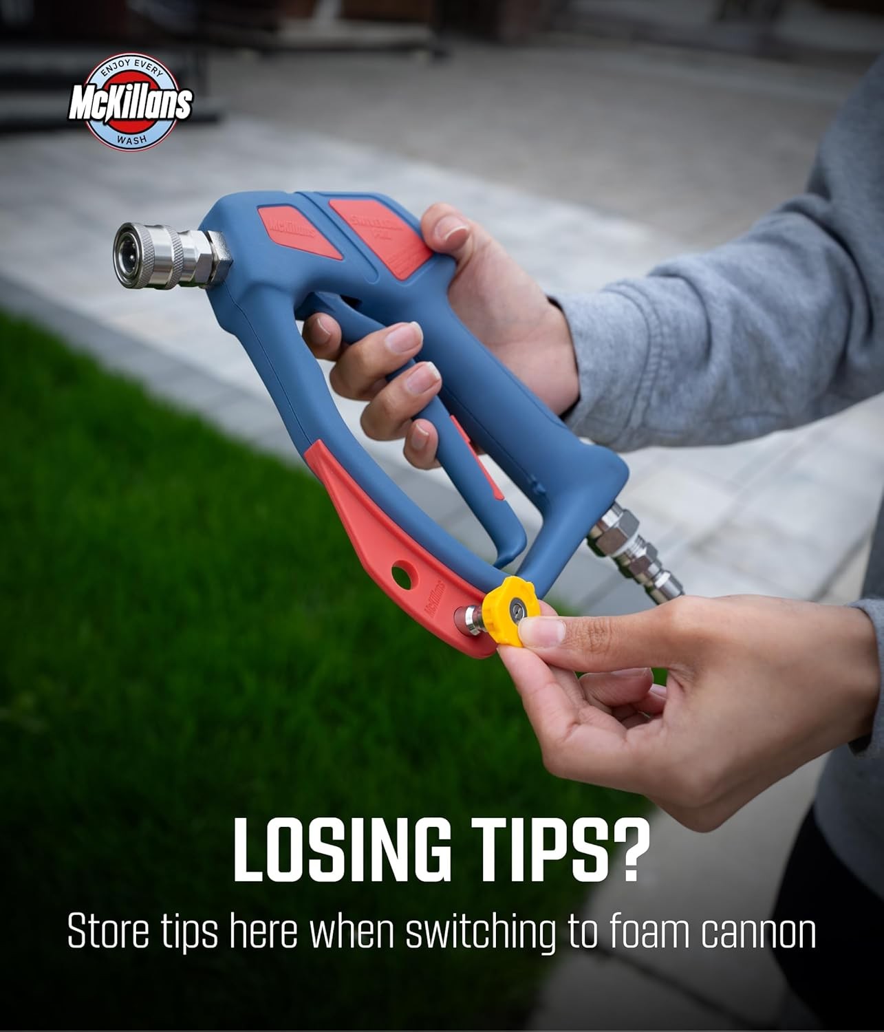 McKillans® Swivel Gun Pro – Swivel High Pressure Water Handle-Nozzle Tips Holder