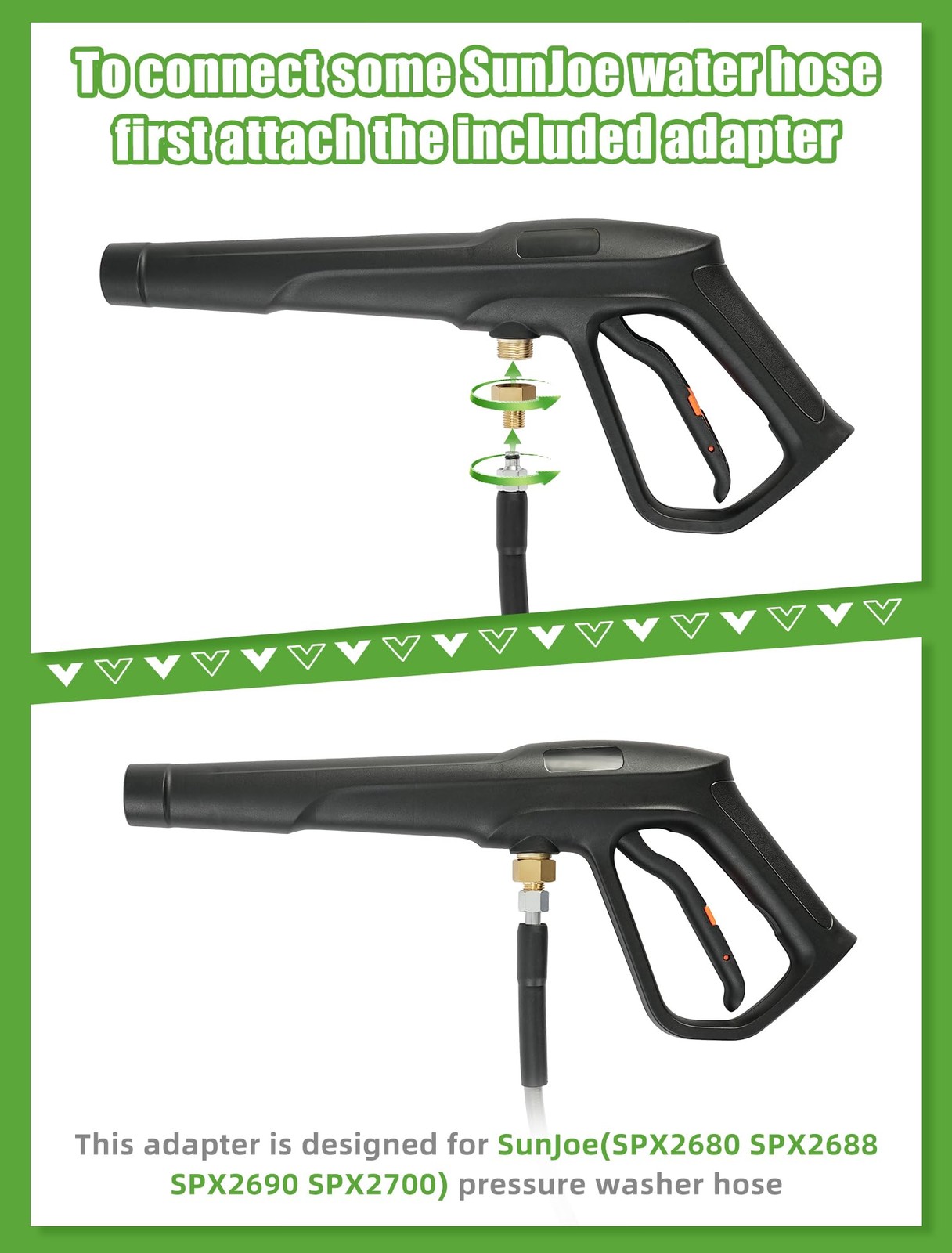 FOOCO Pressure Washer Gun Set, Max W.P. 2320PSI, B.P. 5000PSI, Replacement fo…