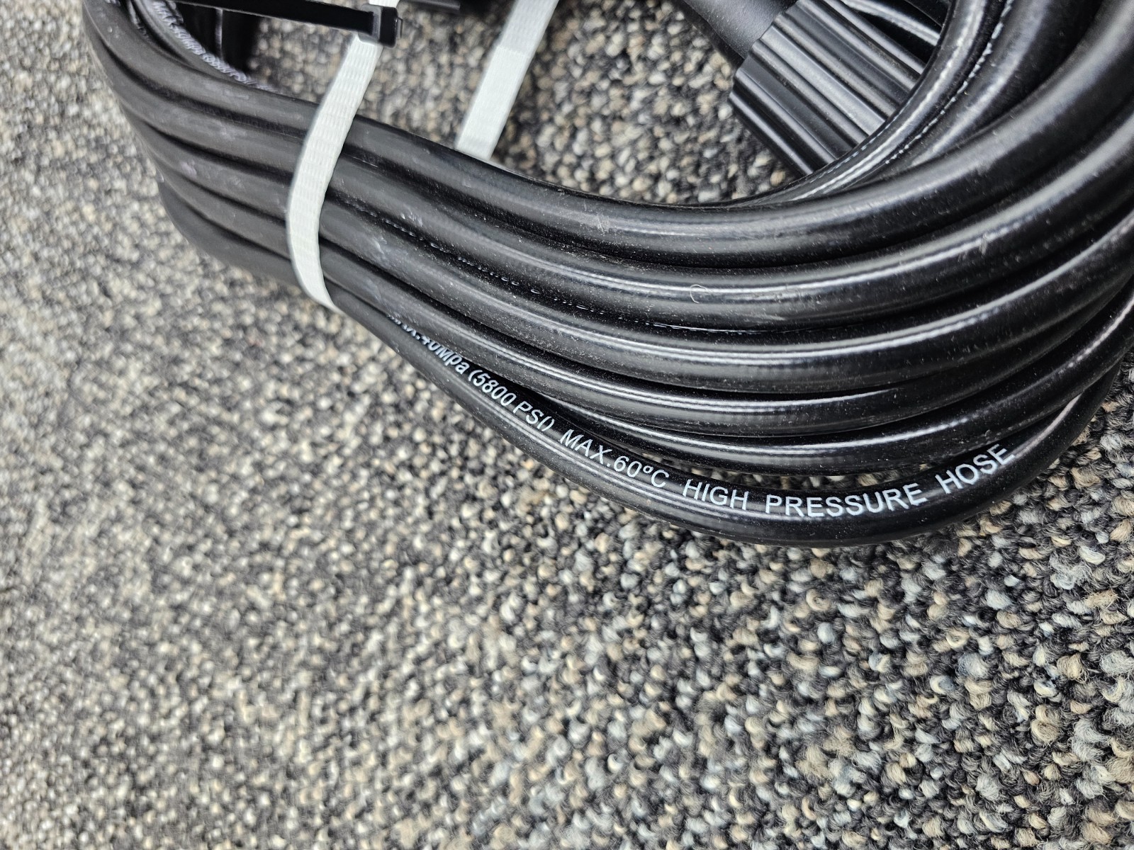 5800 PSI High Pressure Hose 20 ft. Black 60°C Max For Pressure Washer Gun