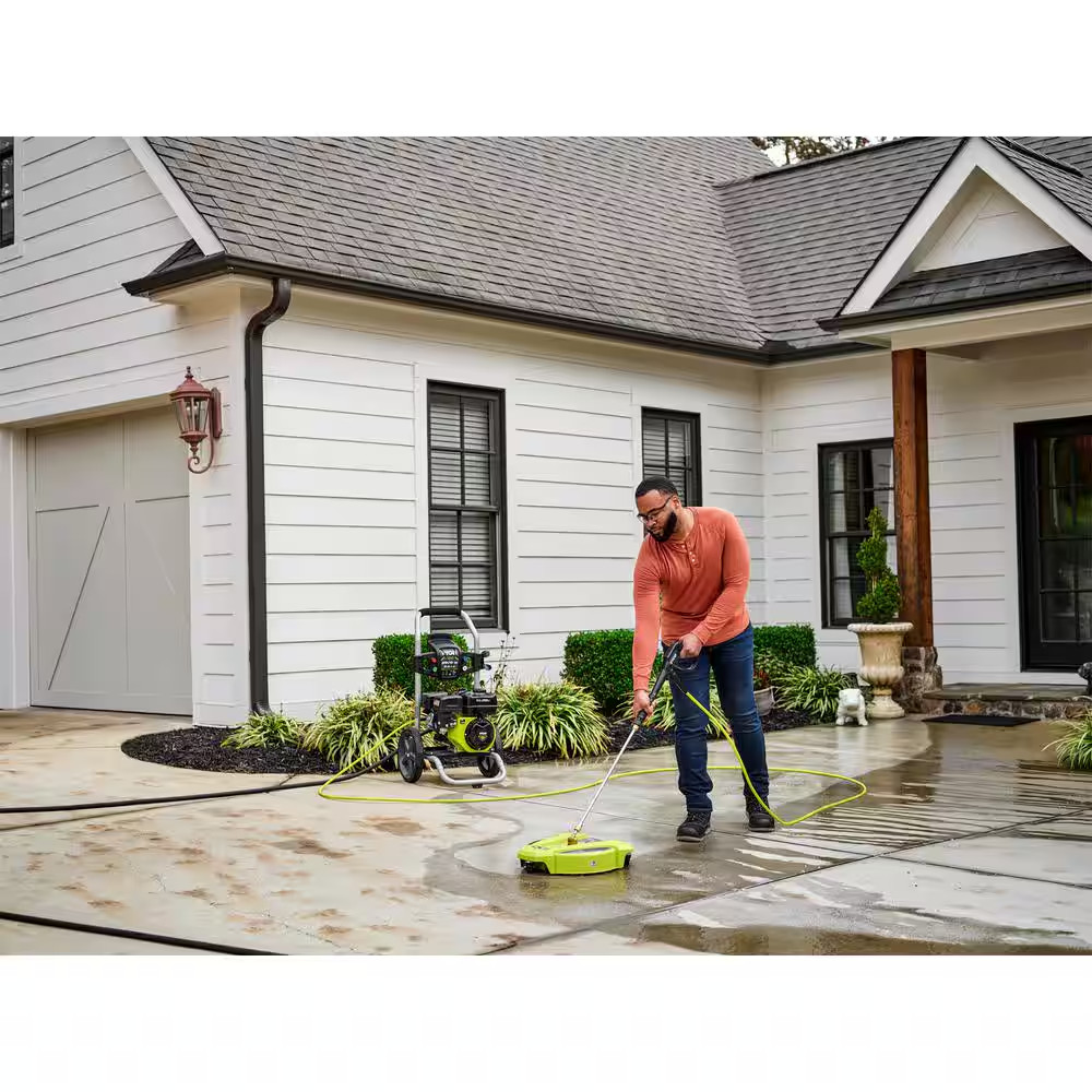 15 In. 3400 PSI Gas Pressure Washer Surface Cleaner with Caster Wheels