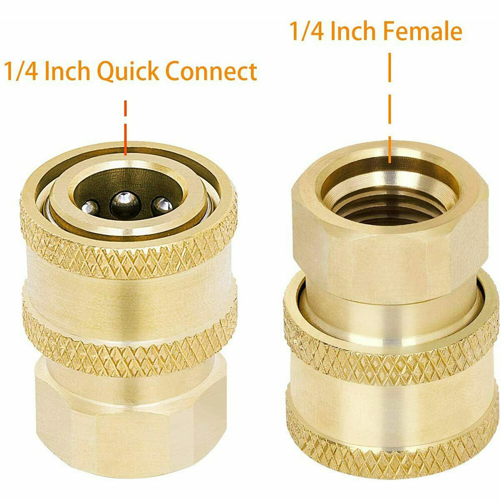 Pressure Washer Coupler Brass Fittings 1/4 Inch Quick Connect To Female NPT #LI